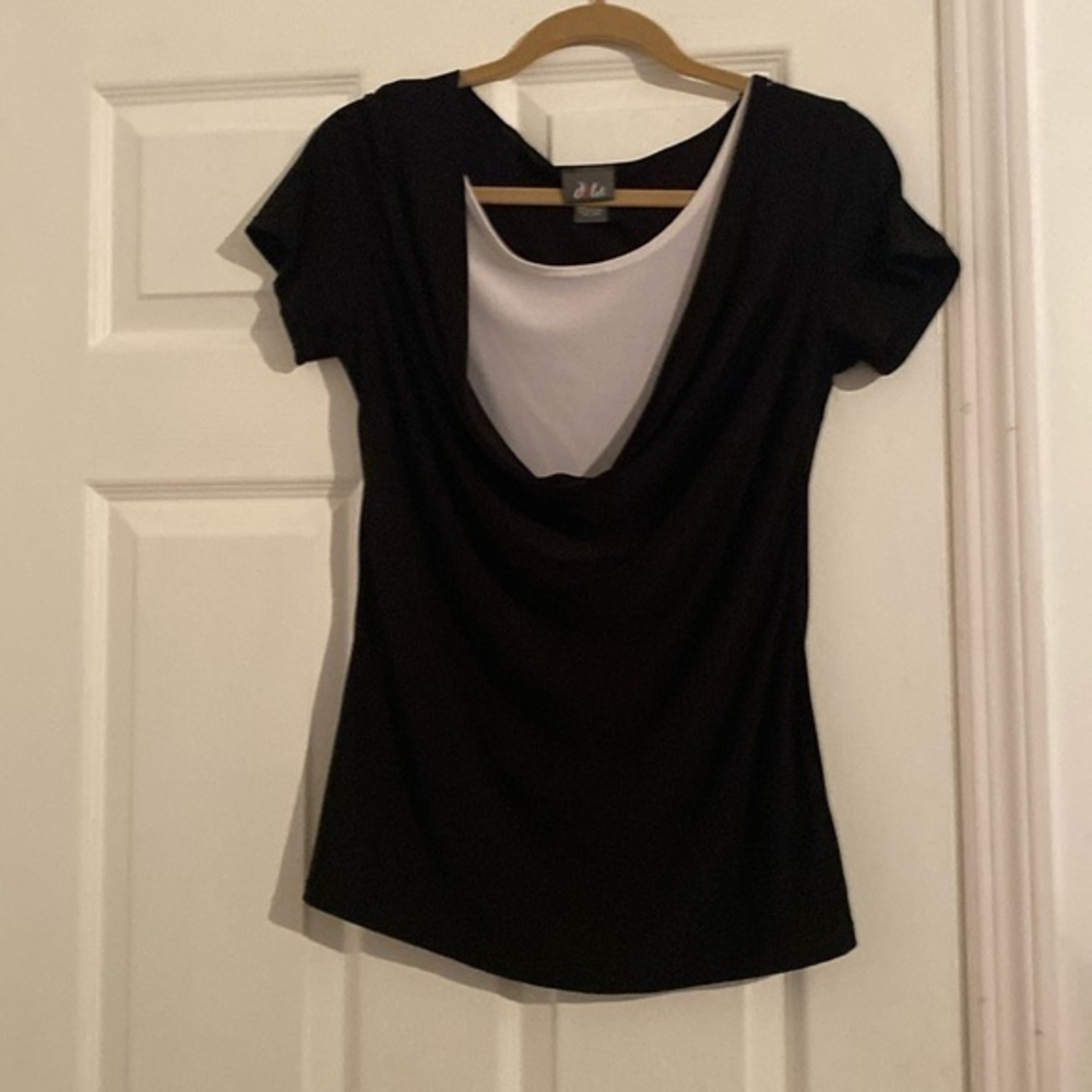 Dots cowl neck blouse